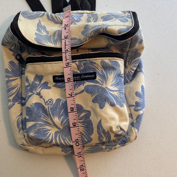 Vintage Newport Canvas Mini Backpack – Tropical Print, Beach & Concert Ready - Picture 2 of 10